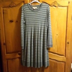 Philosophy Gray striped sweater dress size M